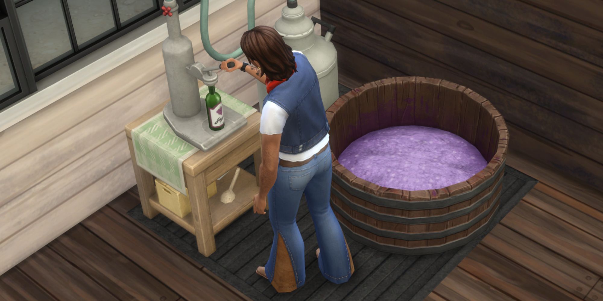 Sims 4 Horse Ranch distilling nectar from above