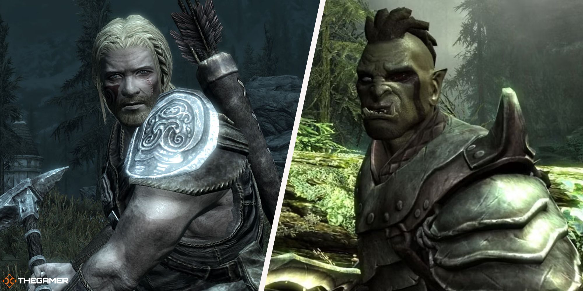 Skyrim - Nord (left) and Orc (right)