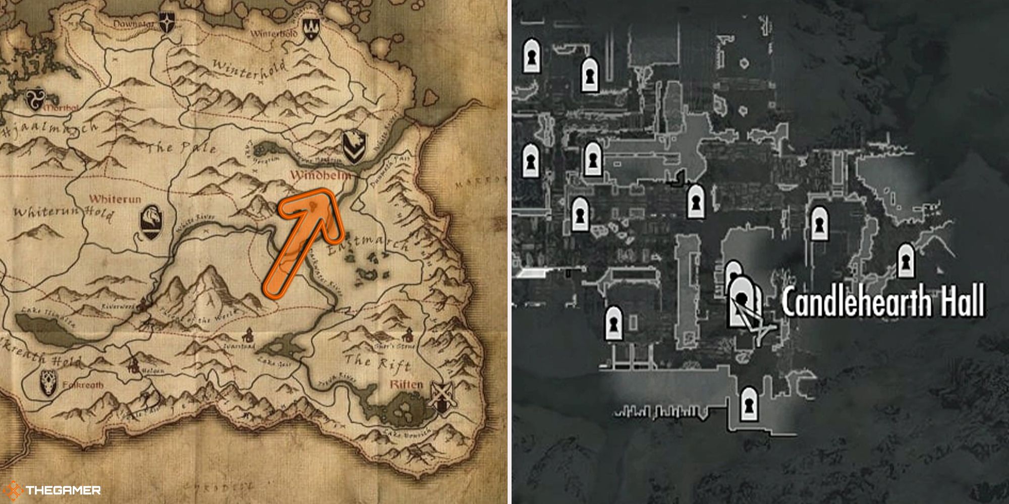 Skyrim - Stenvar's location in Windhelm at the Candlehearth Hall