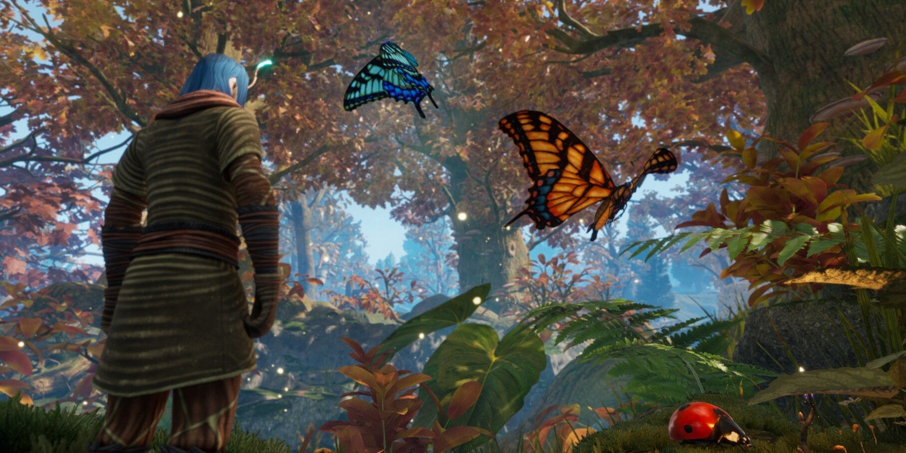 Smalland - promo image of player character with some bugs
