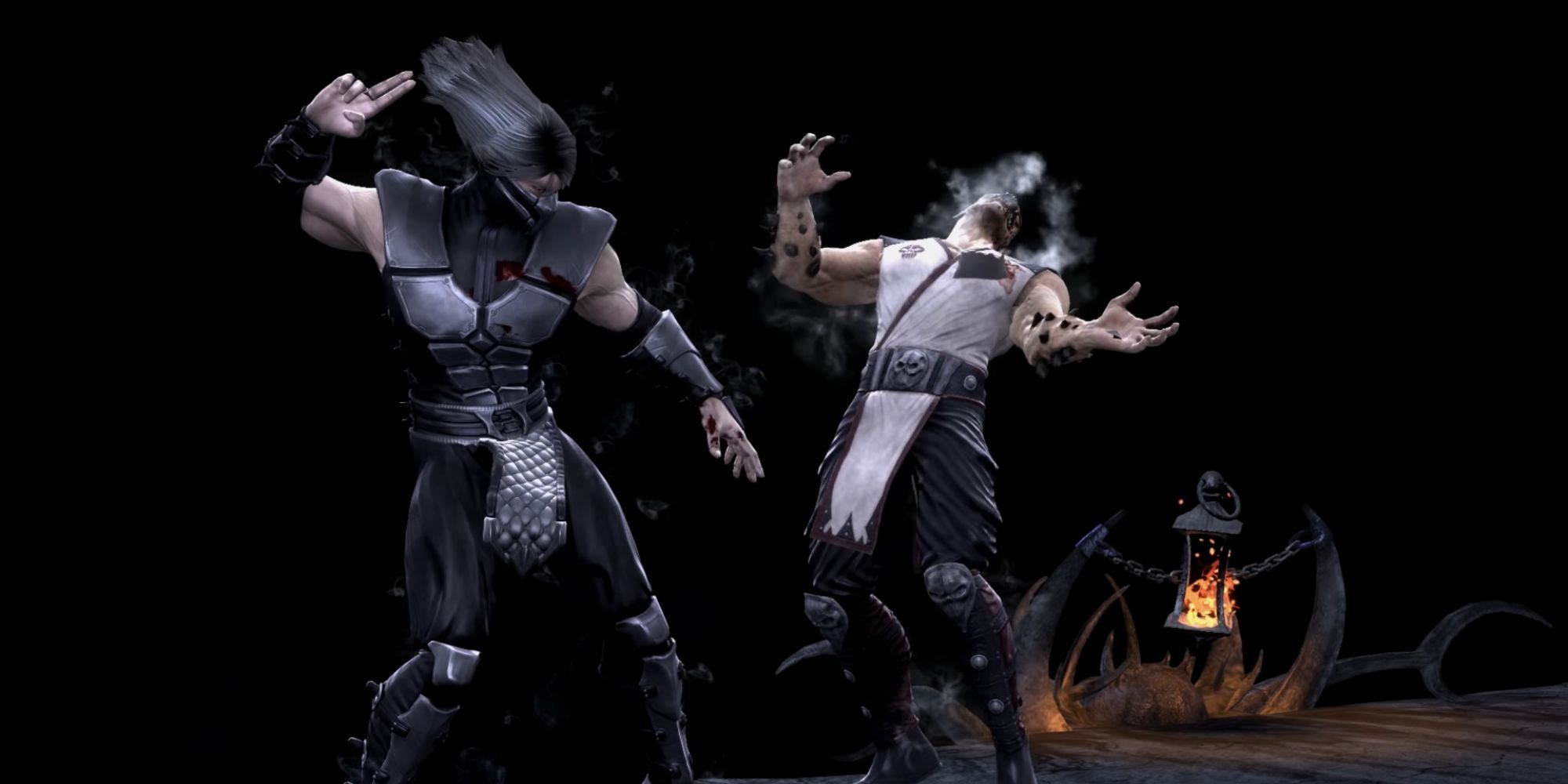 Smoke's old long-hair look in Mortal Kombat 9.