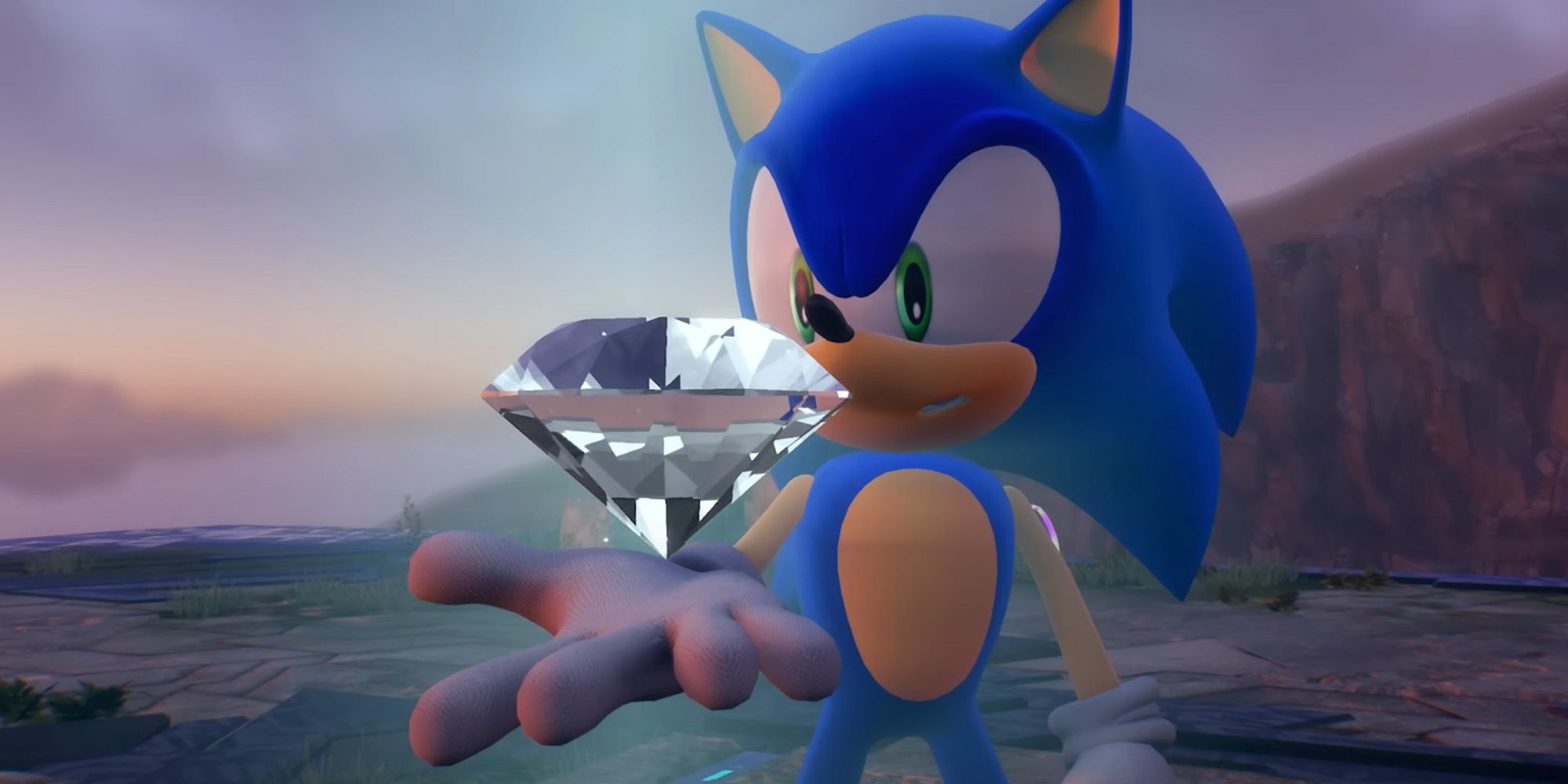 Sonic Frontiers - Modern Sonic Holds A Silver Chaos Emerald