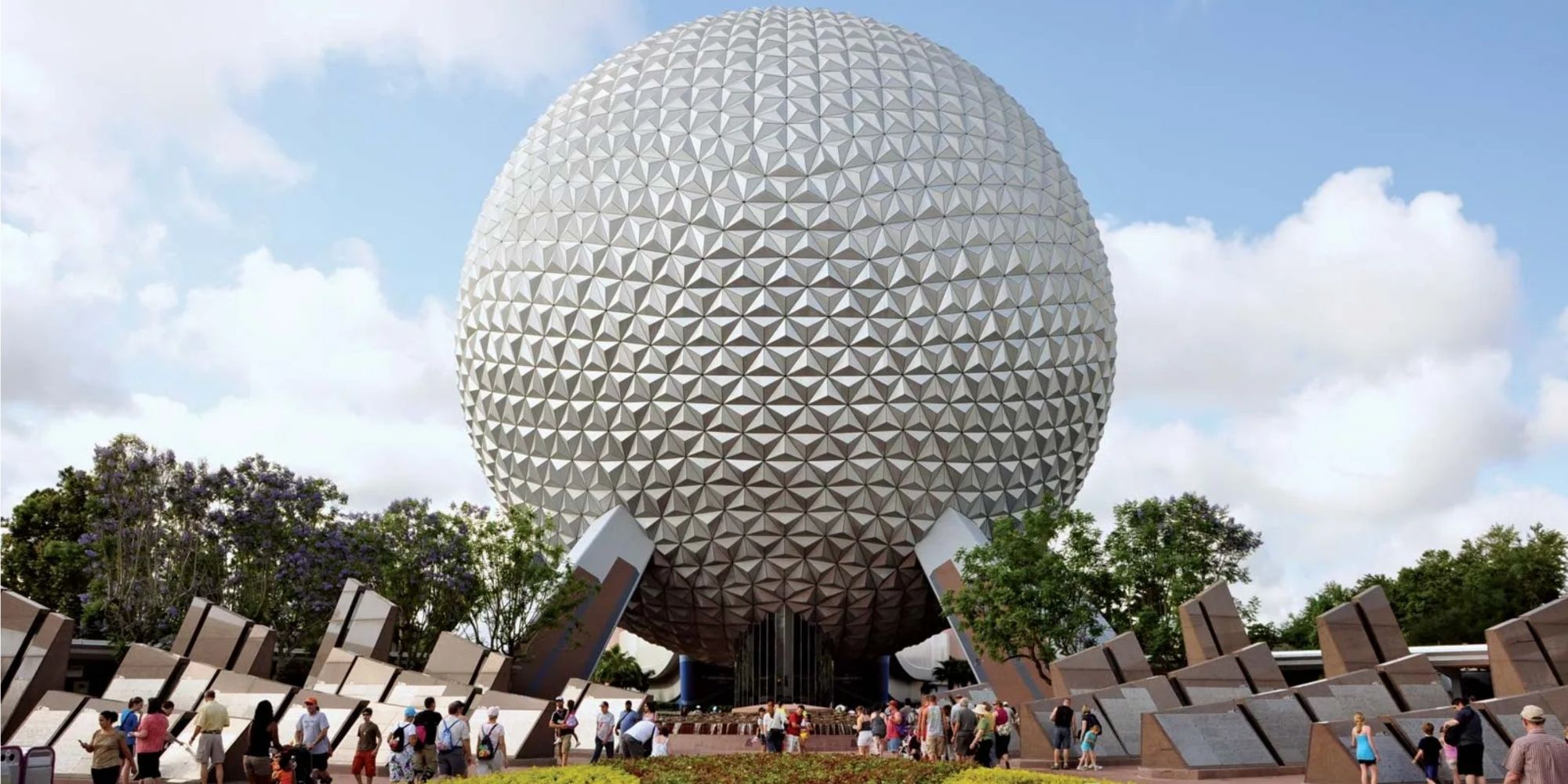A screenshot of the big ball in Walt Disney World Resort.