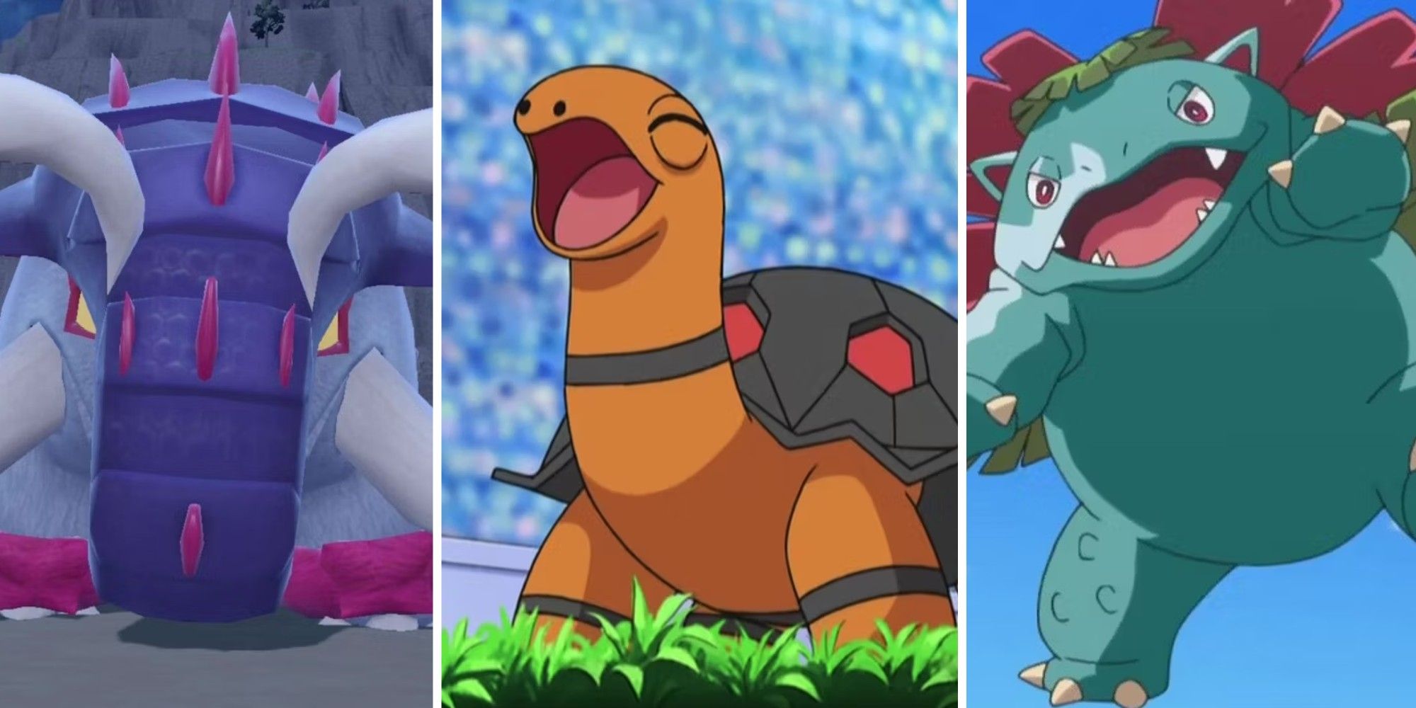 Sun Team Feature Image with Torkoal, Venasaur and Paradox Pokemon side by side