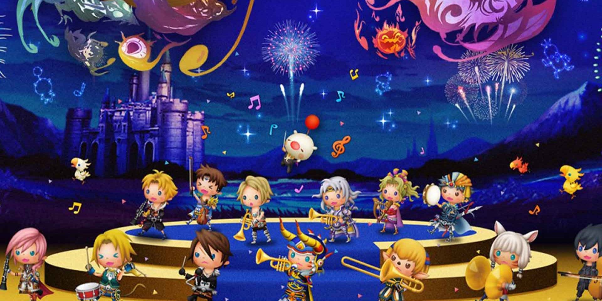 Theatrhythm Final Bar Line - Image showcasing the game's music notes and rhythm gameplay.