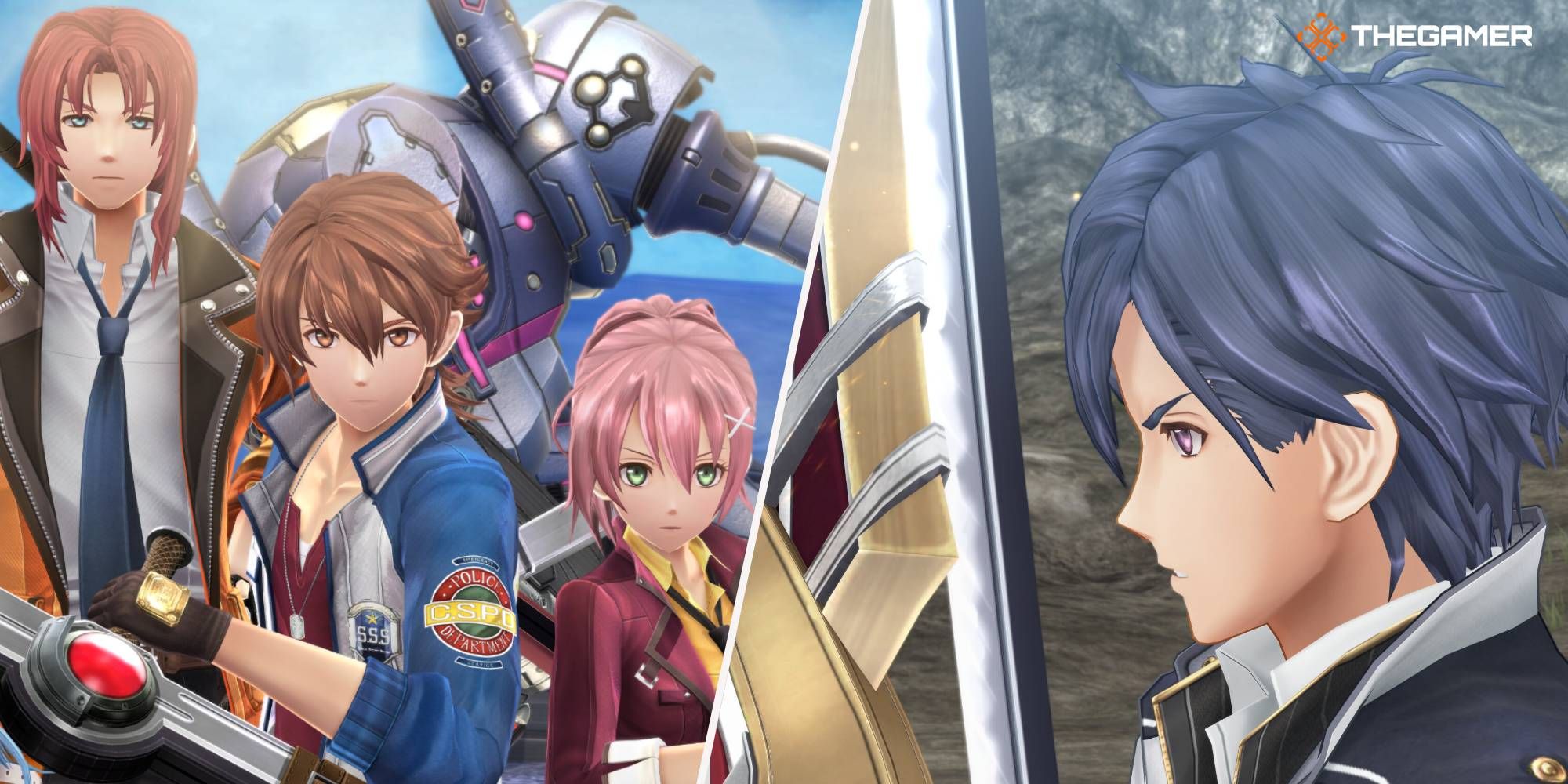 Lloyd and teammates stand ready for combat and Rean participates in a duel in Trails into Reverie