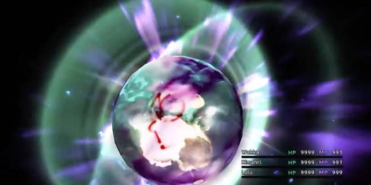 Ultima being cast on a group of enemies