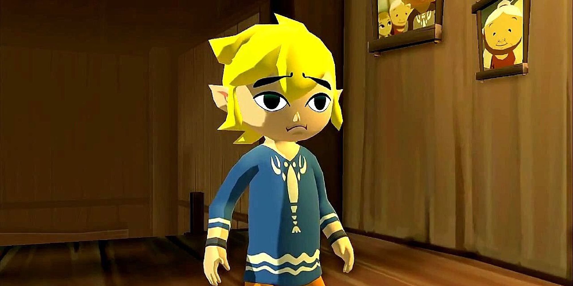 wind waker link wearing his lobster shirt