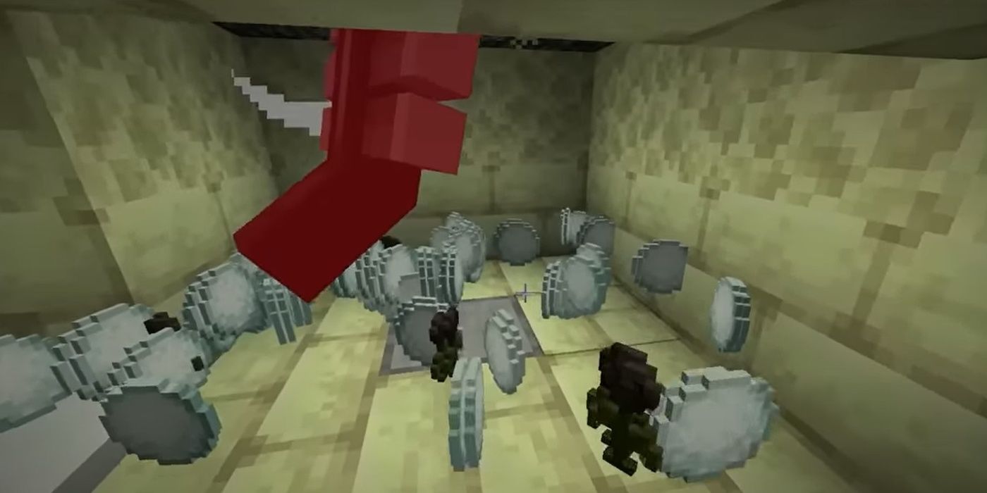 Minecraft Wither Taking Damage In Endstone With Wither Roses And Snowballs