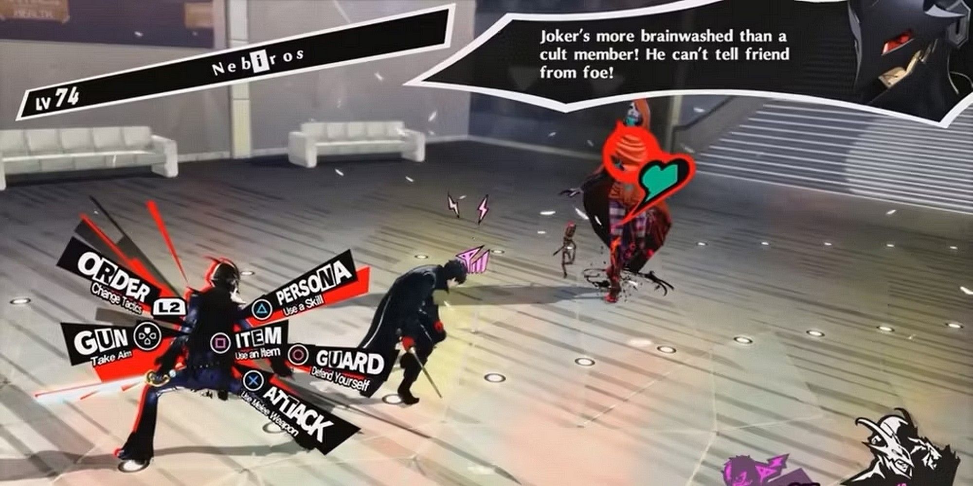 The Most Helpful Status Ailments In Persona 5 Royal   Ailments Joker Afflicted With Brainwash In Maruki S Palace P5r 