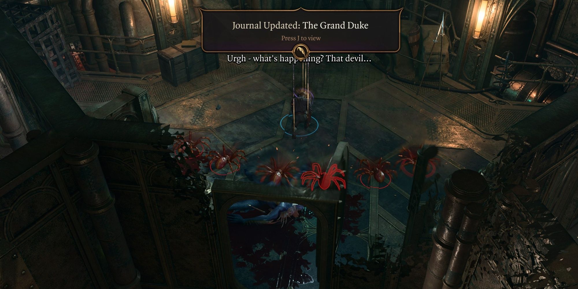 Baldur's Gate 3 Duke Surrounded By Explosive Spiders