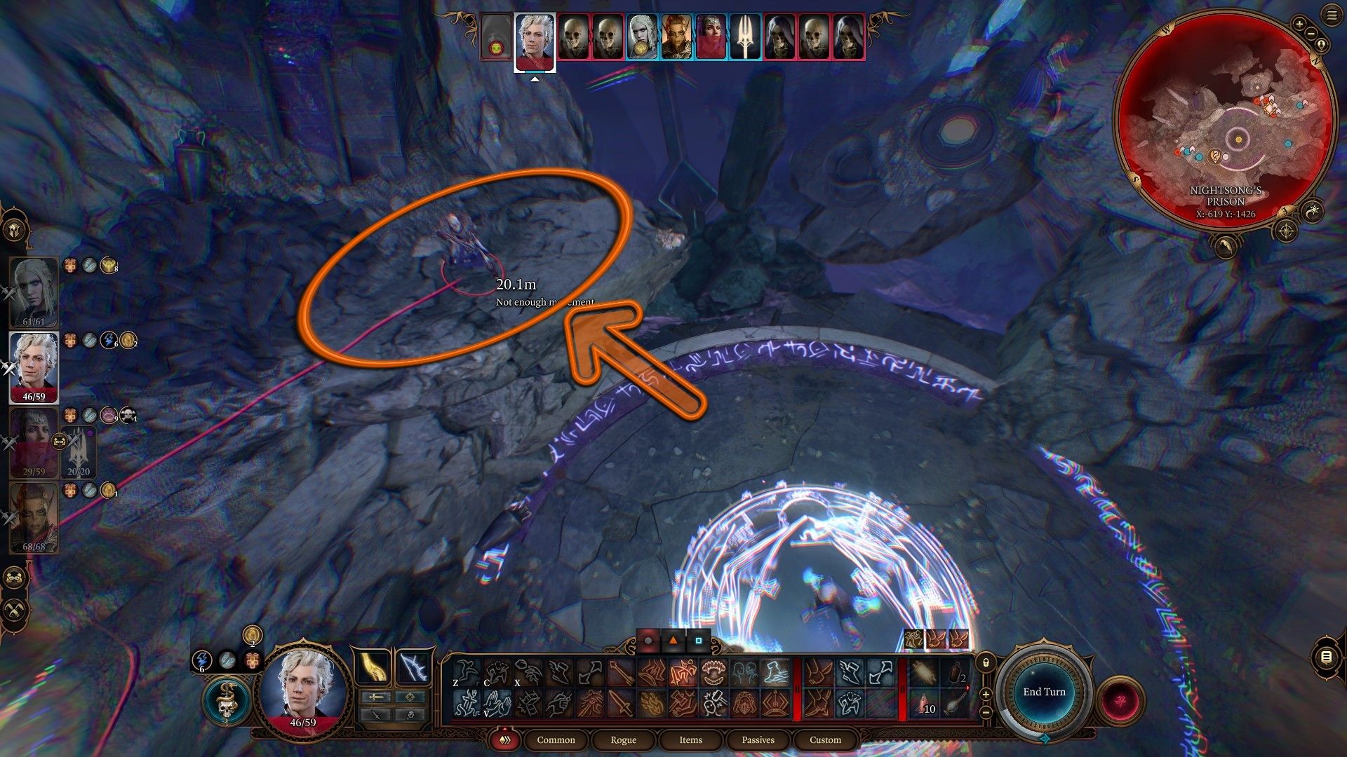 Highlighted Area On Upper Ledge Known To Glitch In Balthazar Fight