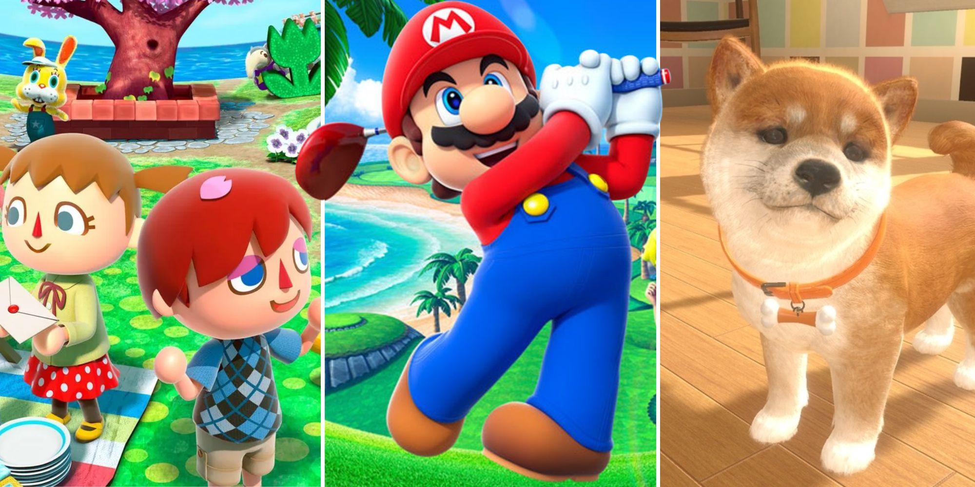 Animal Crossing: New Leaf, Mario Golf: World Tour, Nintendogs