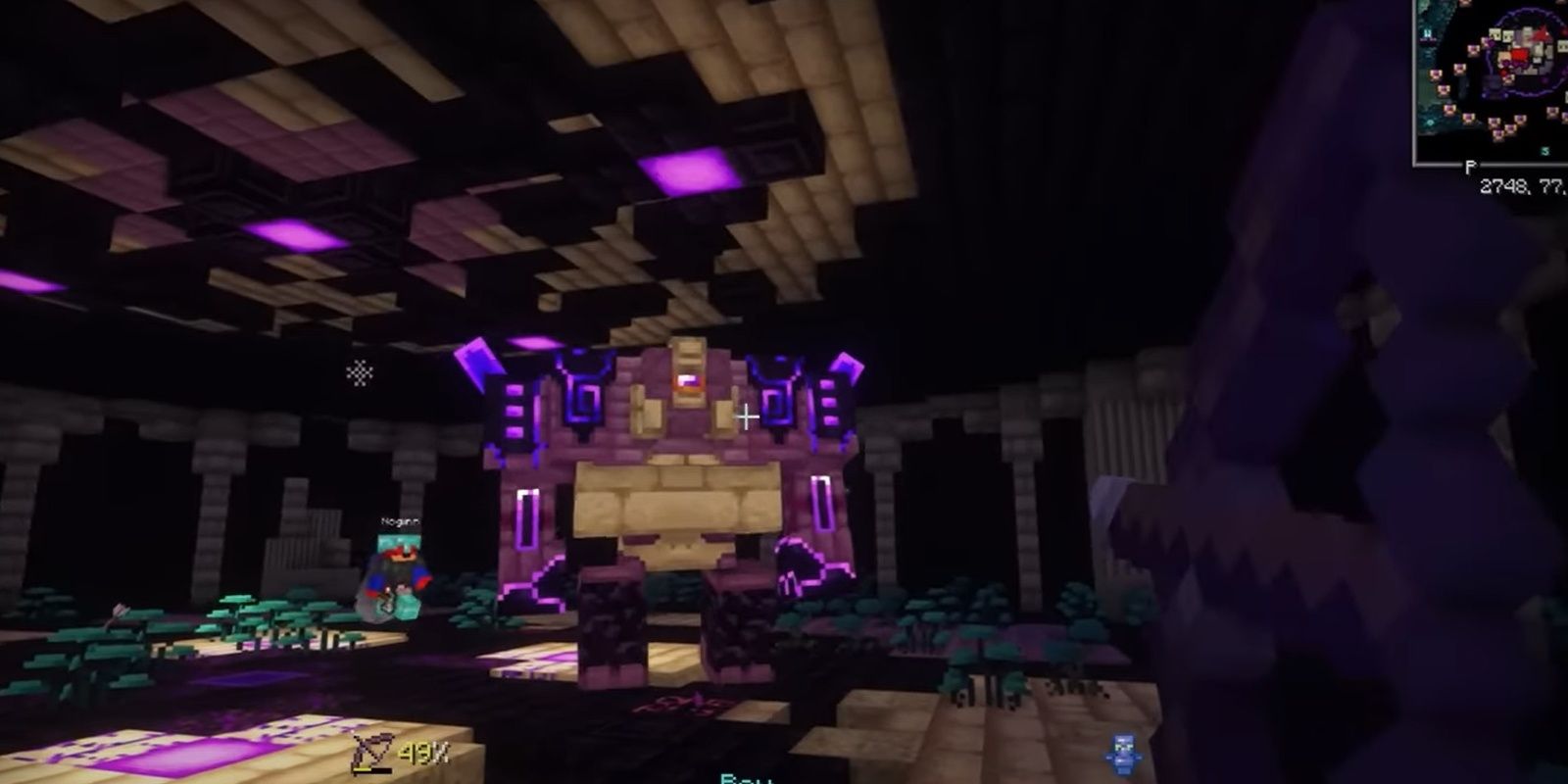 Minecraft Mod Better Minecraft Two Players Fighting A Boss In The End