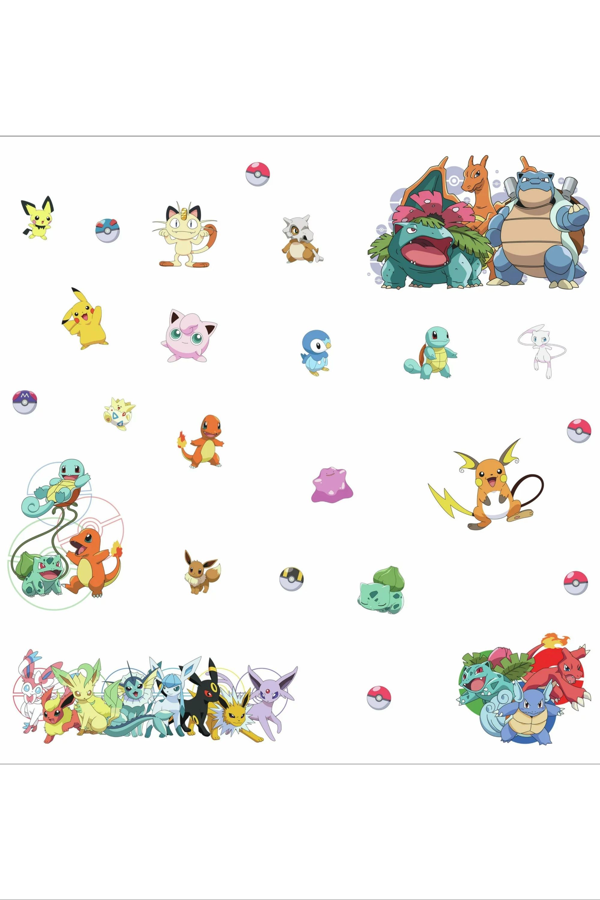 Pokemon peel and stick wall sticker