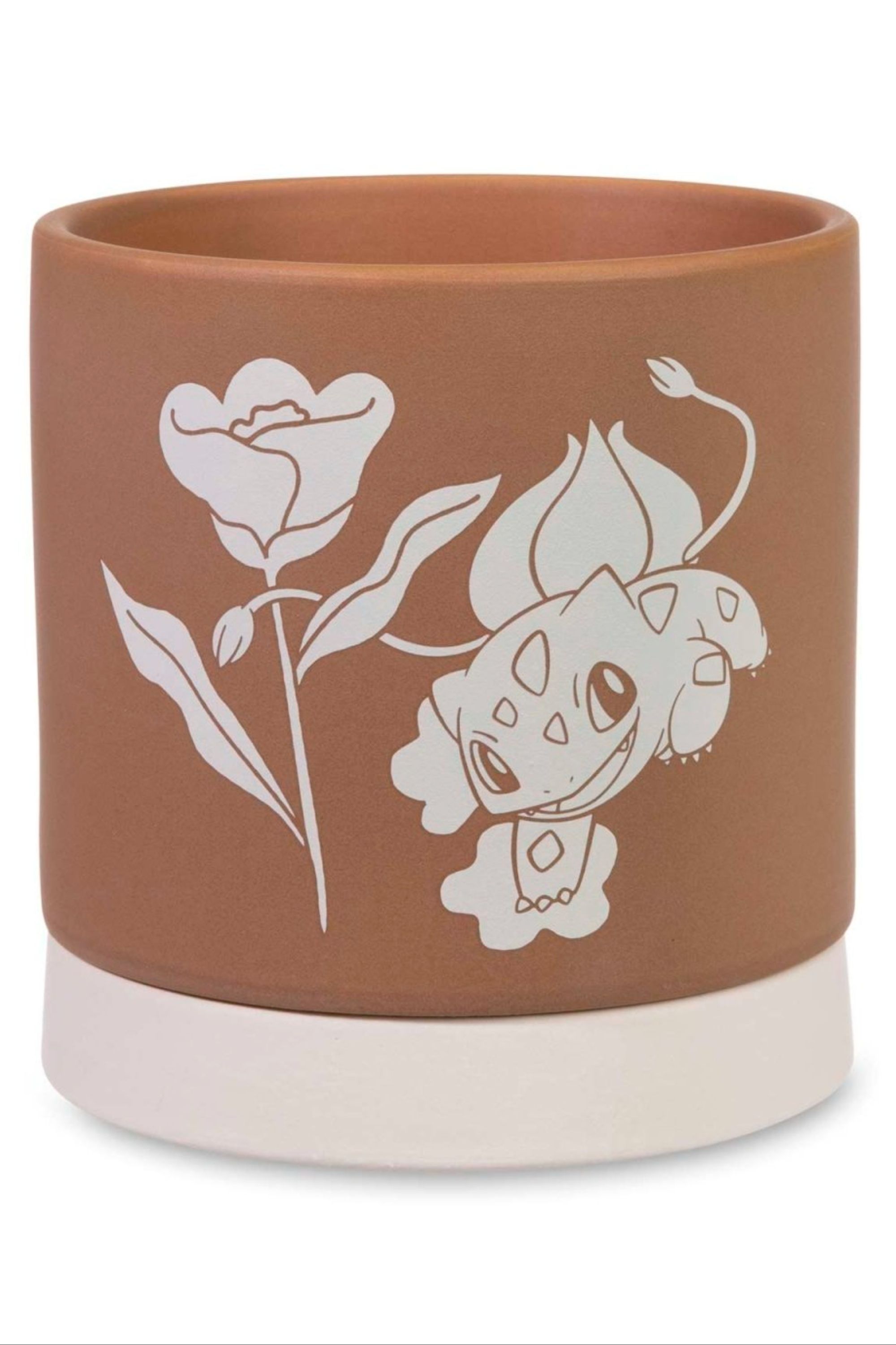 Pokemon flower pot with Bulbasaur drawn on it