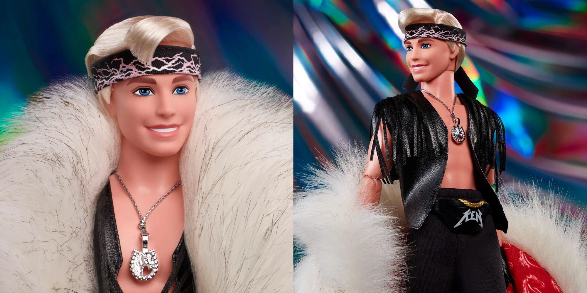 Ken Doll in Faux Fur Coat and Black Fringe Vest – Barbie The Movie – Mattel  Creations