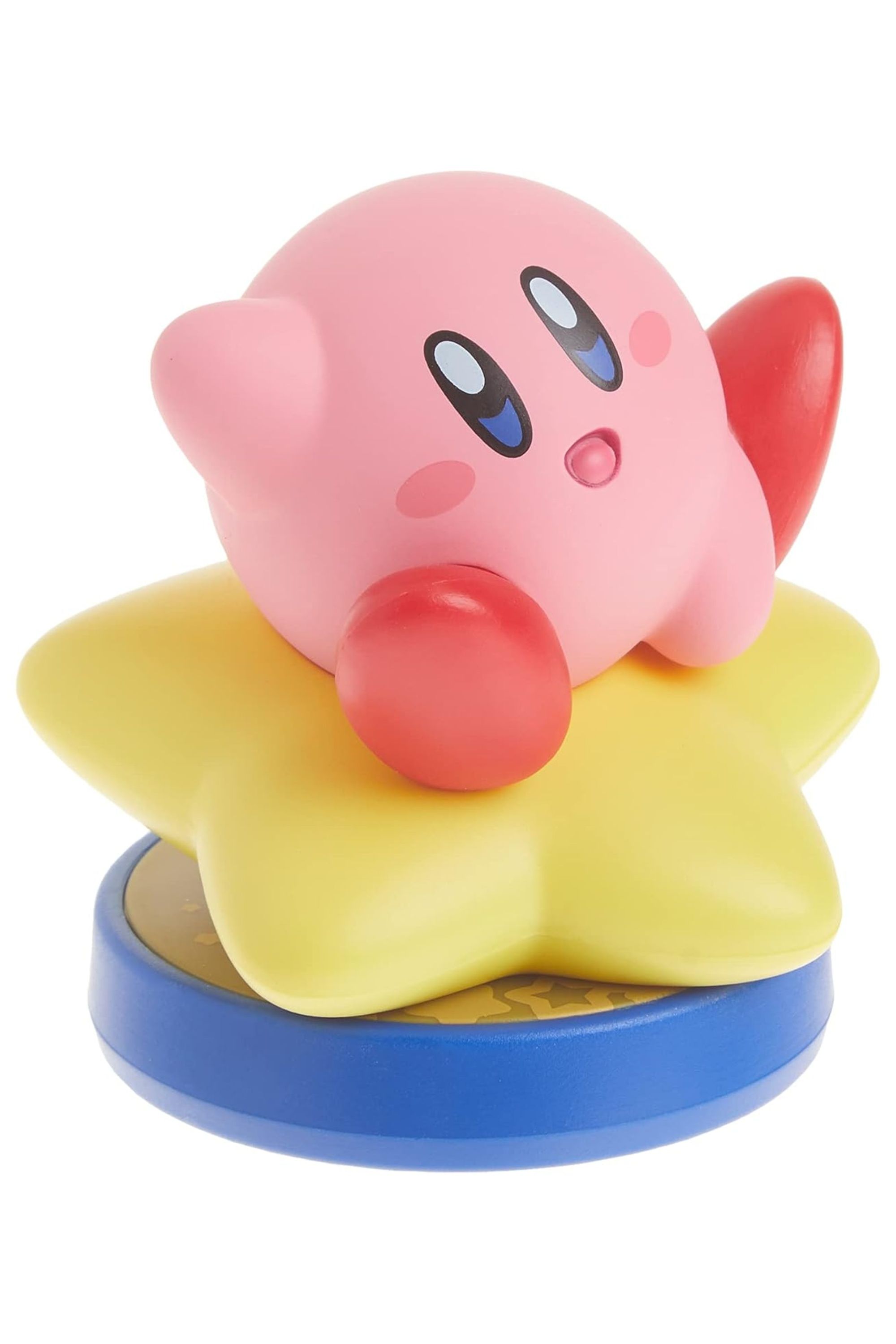 kirby riding a star amiibo