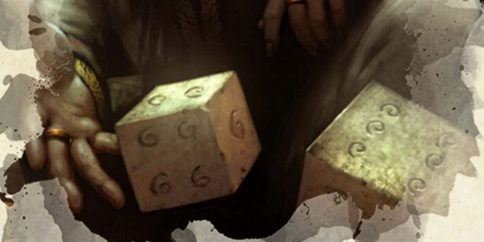 D&D Homebrew Rolling Dice With Runes On Them
