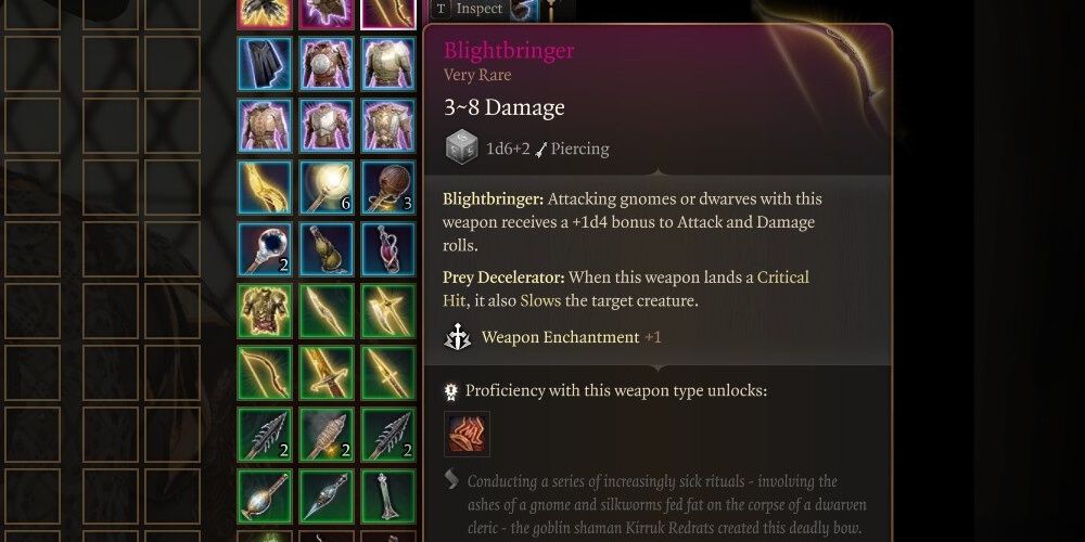 in game description of Blightbringer in baldur&rsquo;s gate 3