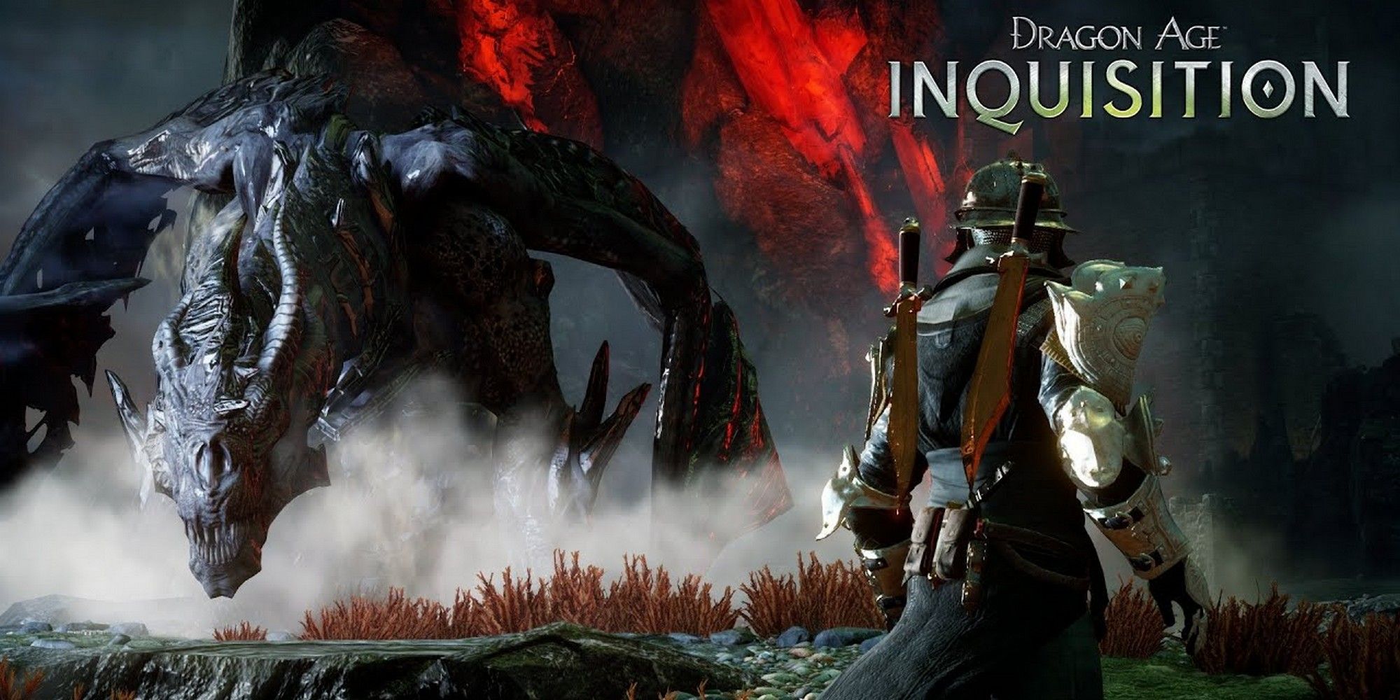 dragon age inquisition art dragon and knight