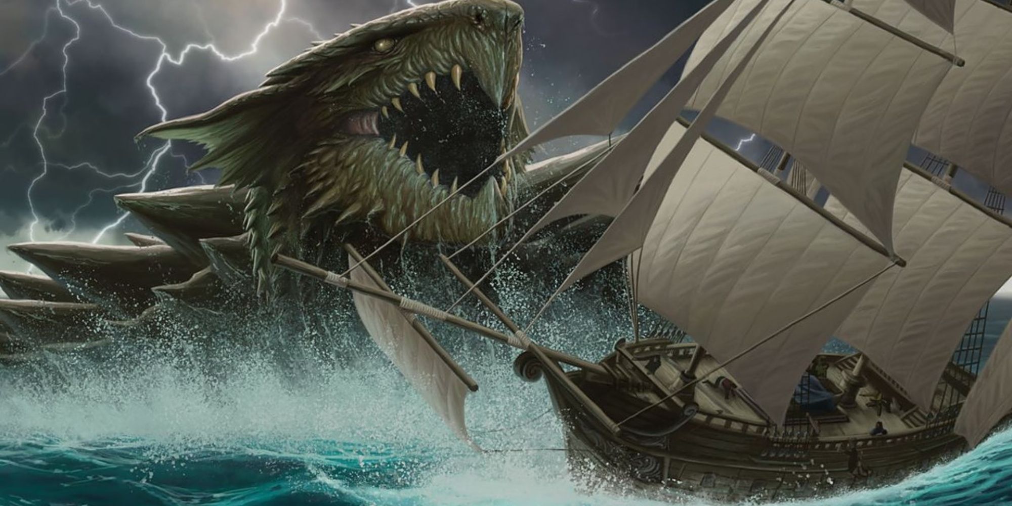 dragon turtle by dan scott dragon turtle attacking a ship during stormy weather on the ocean
