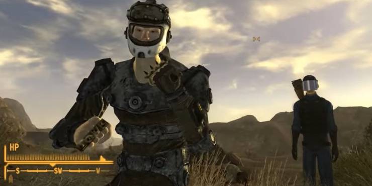 Fallout New Vegas Love and Hate weapon on a soldier