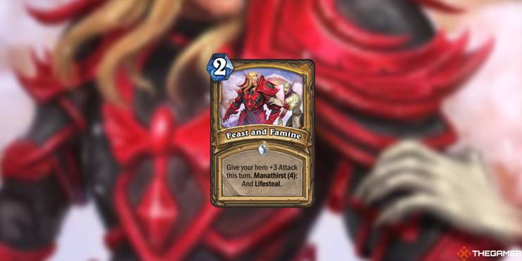 Feast and Famine card and artwork in Hearthstone.