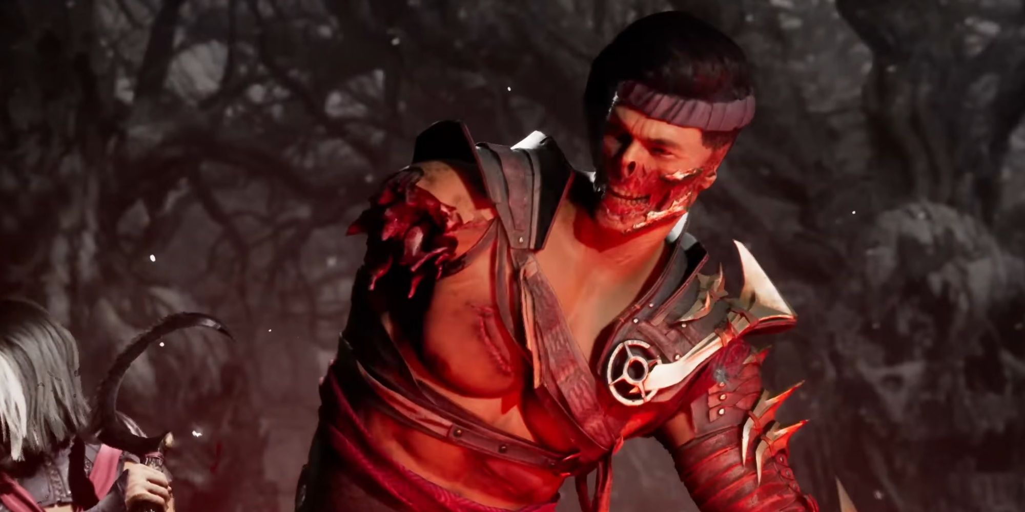 Havik, with his right arm ripped off, in Mortal Kombat 1