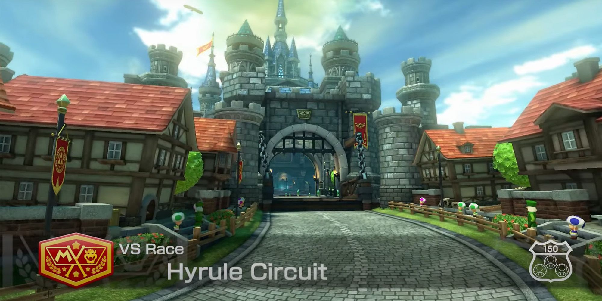 Mario Kart 8 Deluxe - Hyrule Circuit - A Road Leading To Hyrule Castle