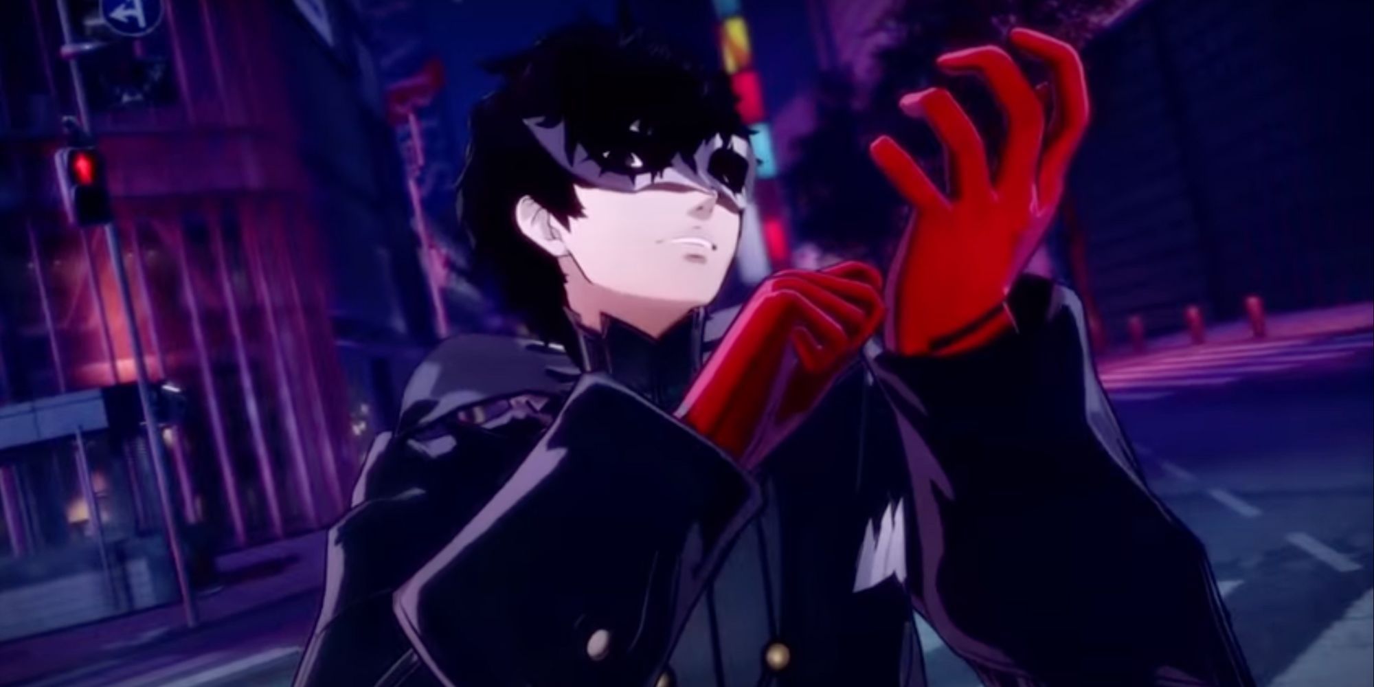 Joker pulls on his gloves in Persona 5 Strikers trailer