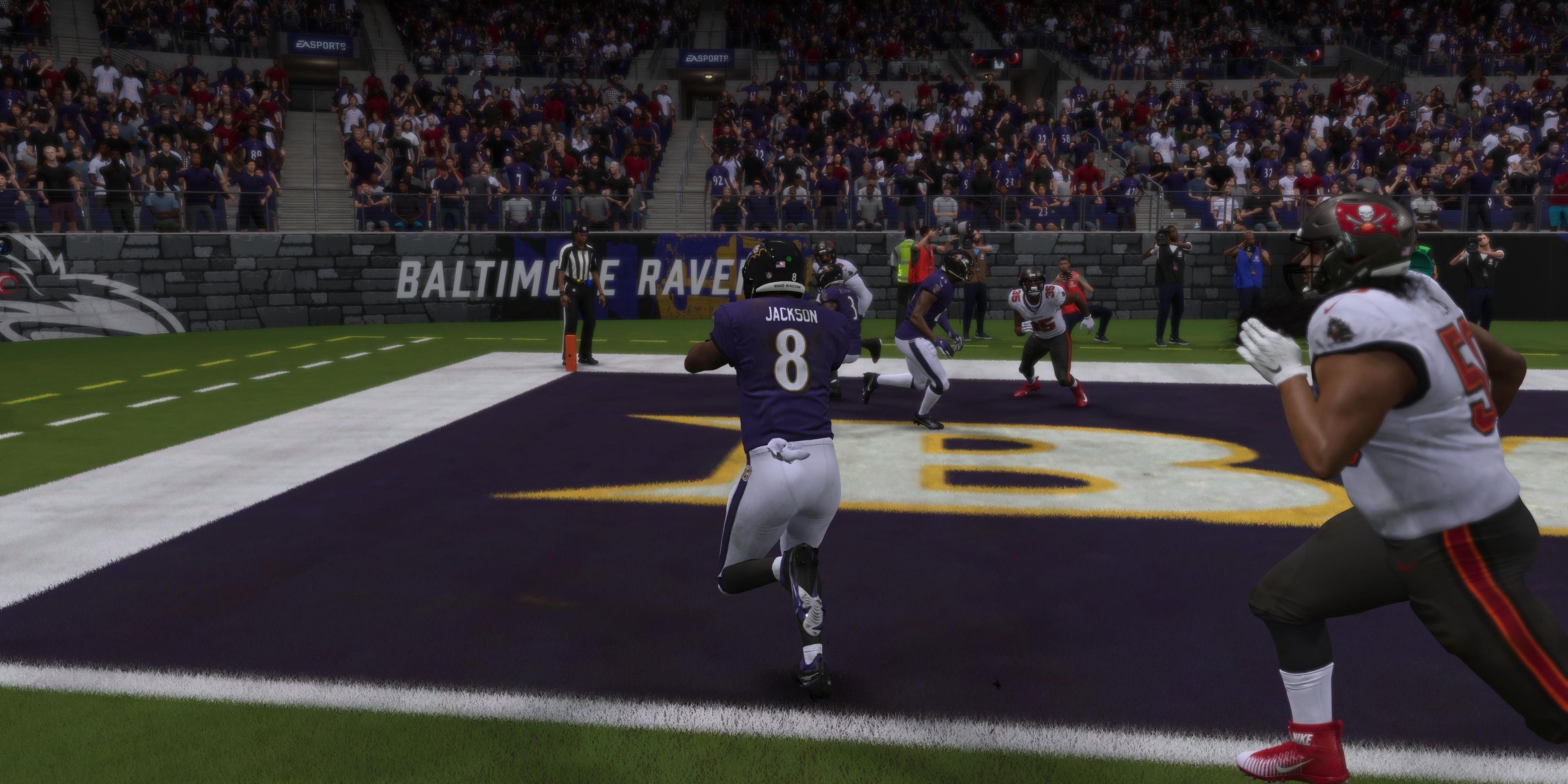 Lamar Jackson rushing touchdown madden 24