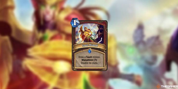 Last Stand card and artwork in Hearthstone.
