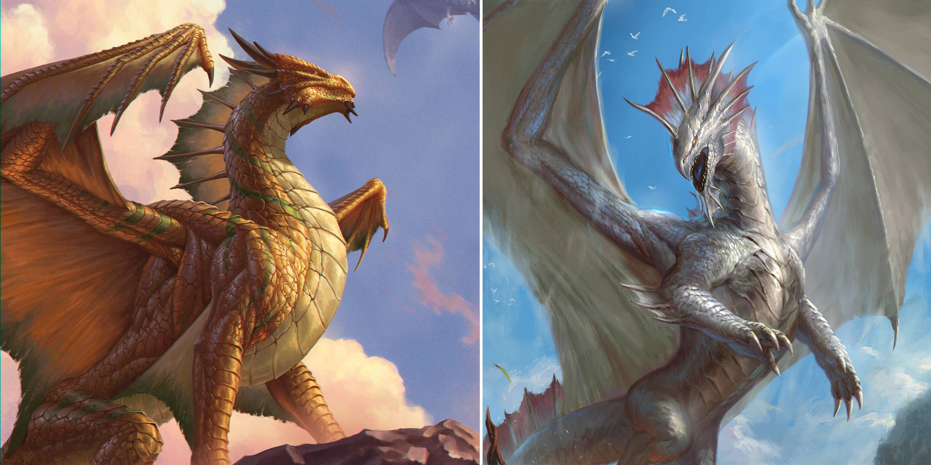 thumbnail image 2 of Dungeons And Dragons Dragon Species Poster – Gold, Silver, Bronze – 24x36, Original 2003, Semi-Gloss, New In Tube 2 of 5
