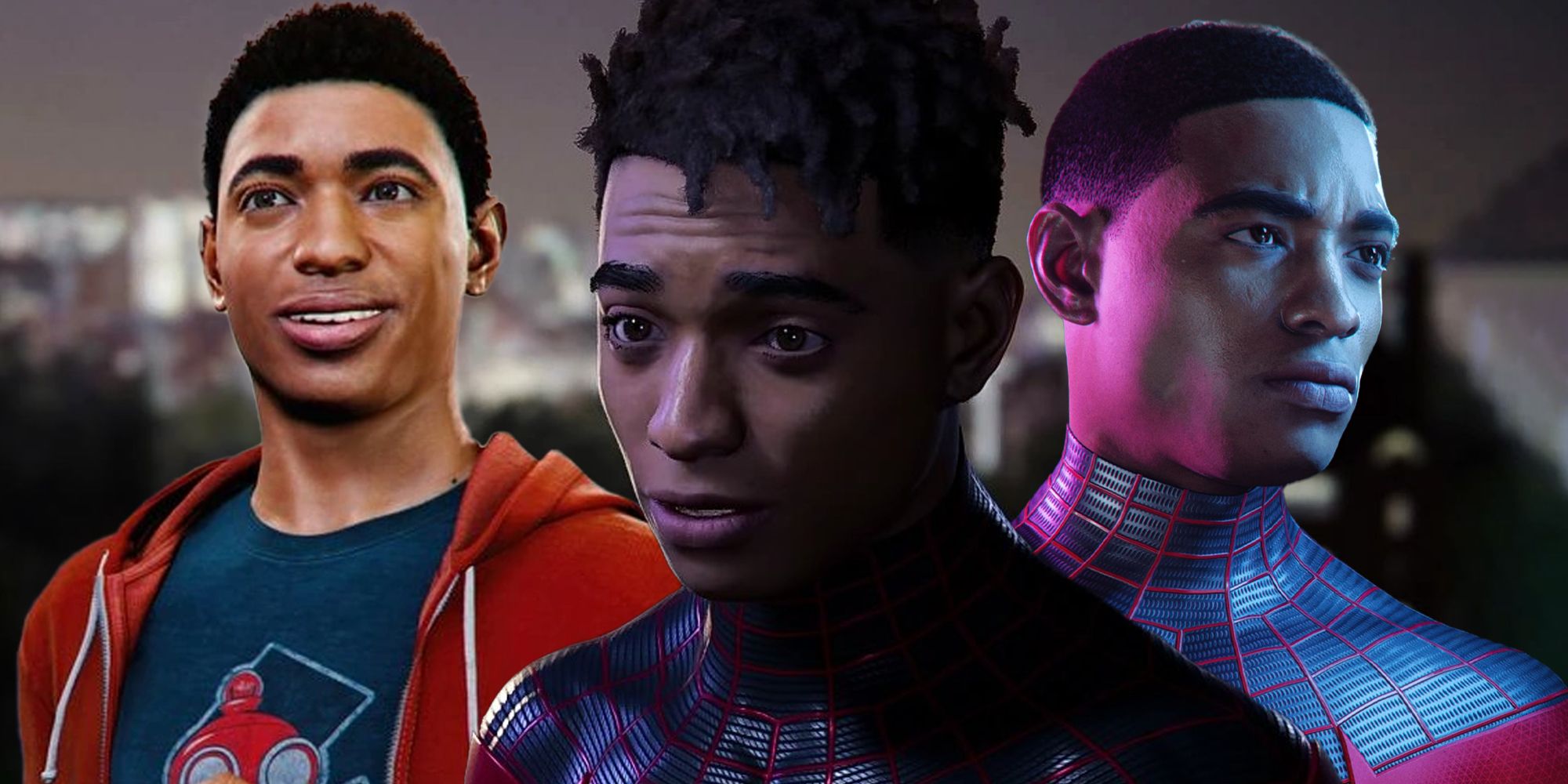 Miles Morales's haircut over the Spider-Man trilogy.