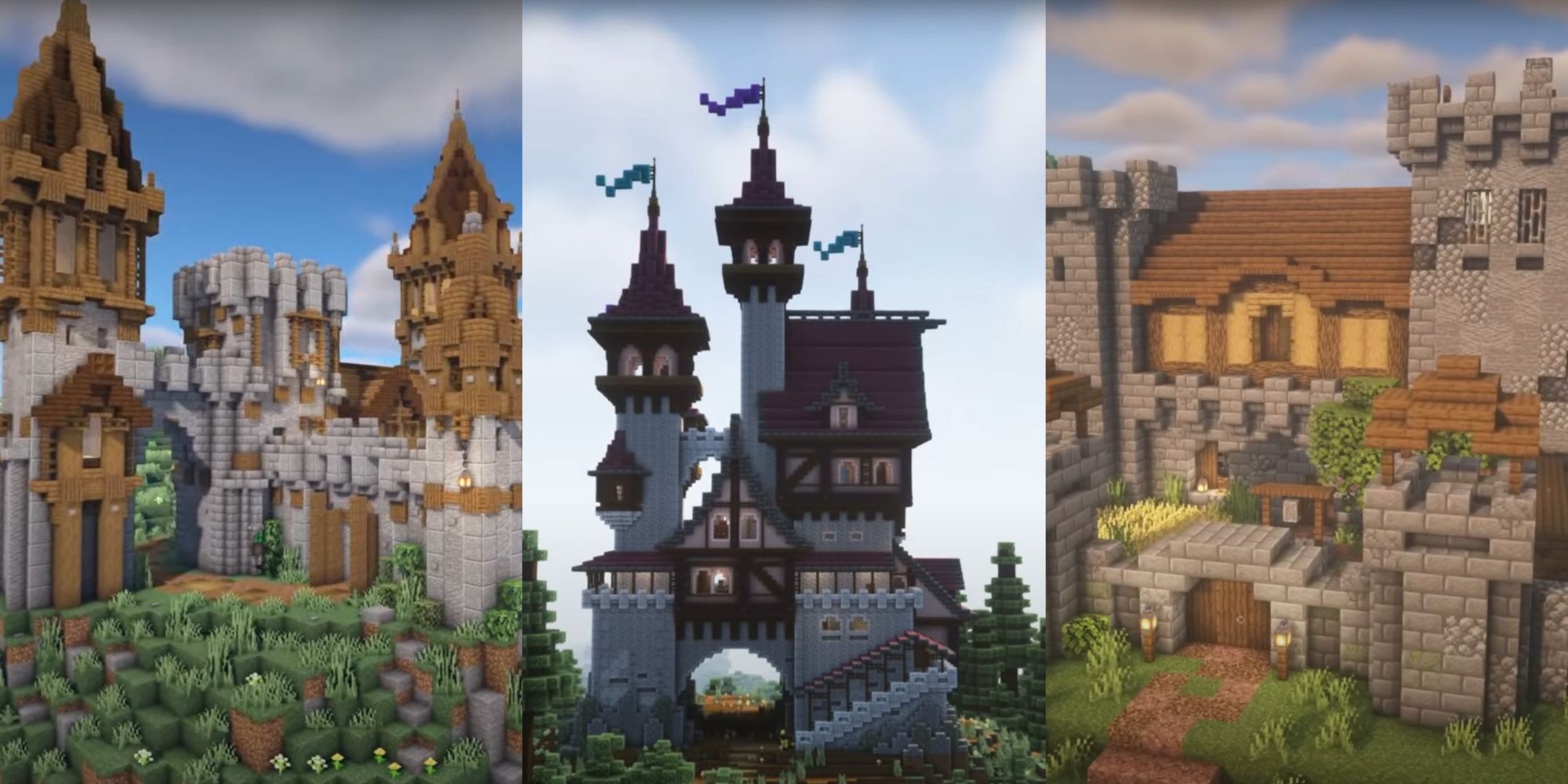 A medieval house and tower  Minecraft designs, Minecraft projects,  Minecraft architecture