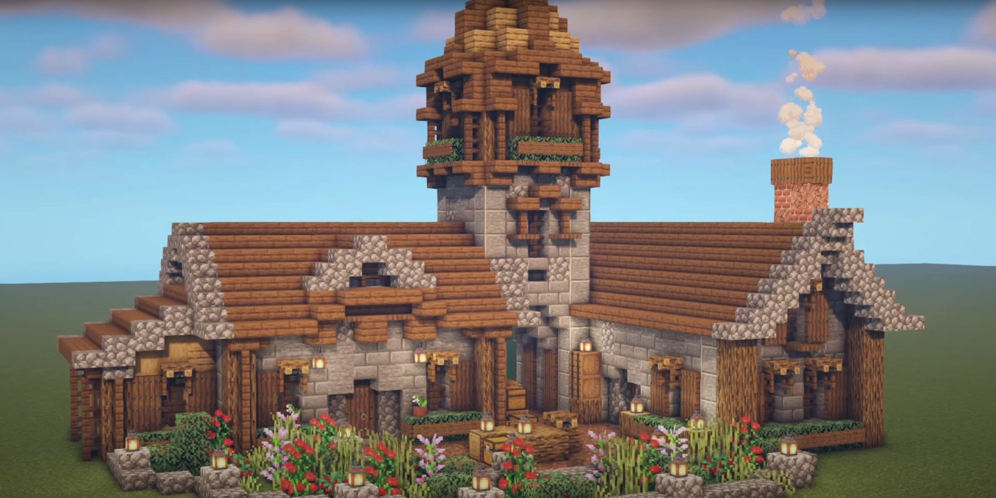 An image from Minecraft of a Villager Town Hall, which can serve as a central area in your village.