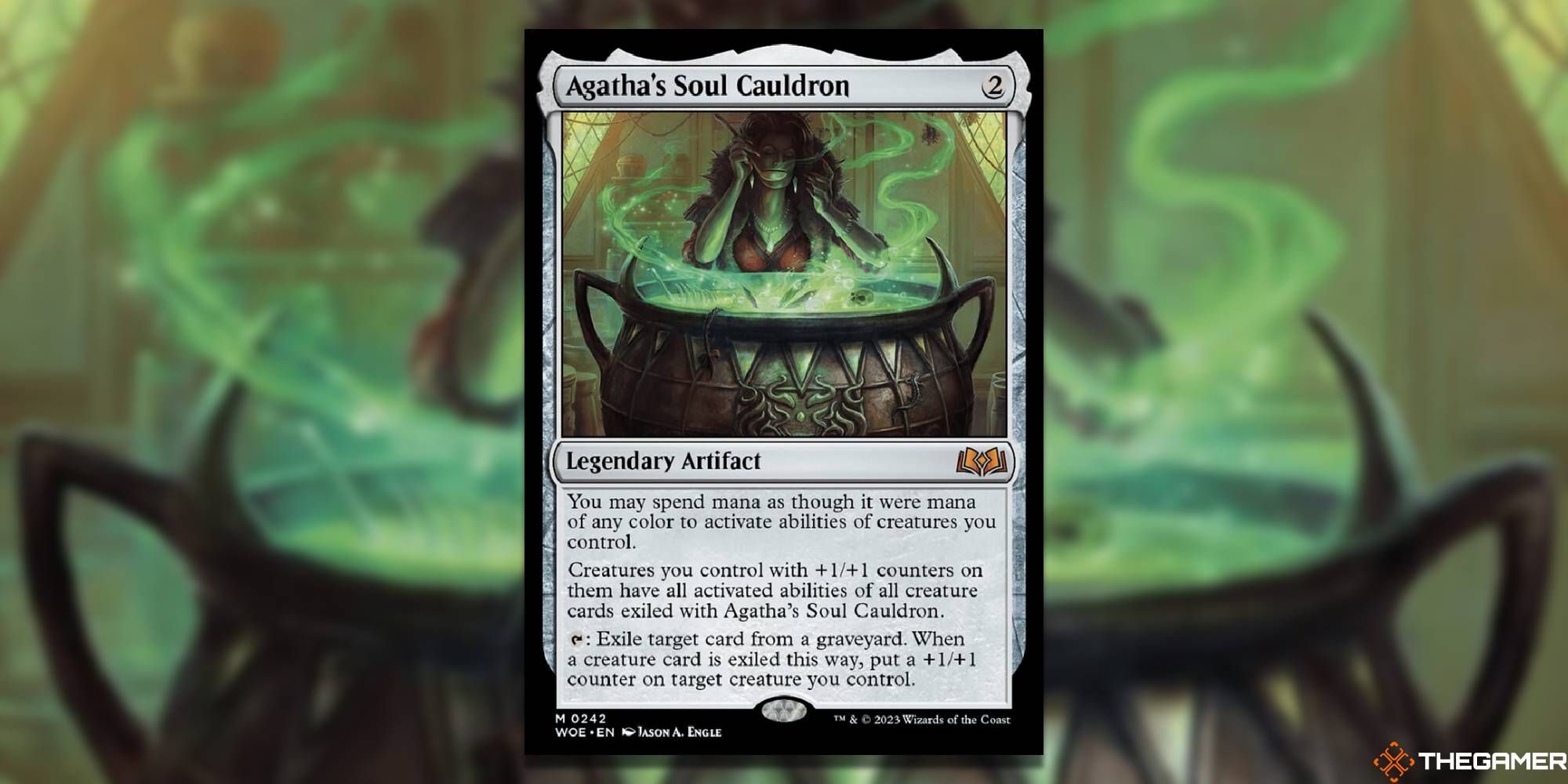 MTG Agatha's Soul Cauldron card and art background