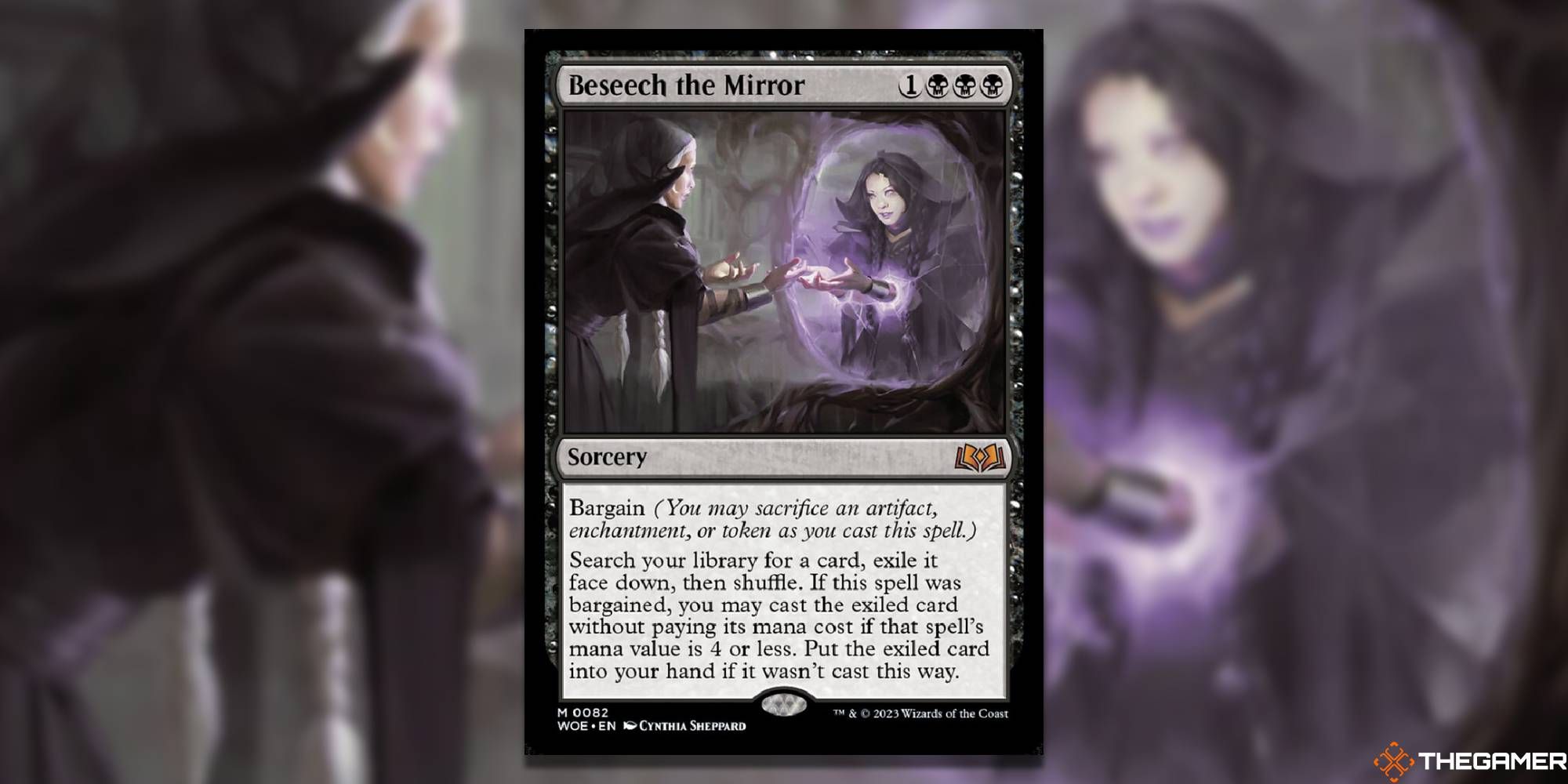 MTG Beseech The Mirror card and art background