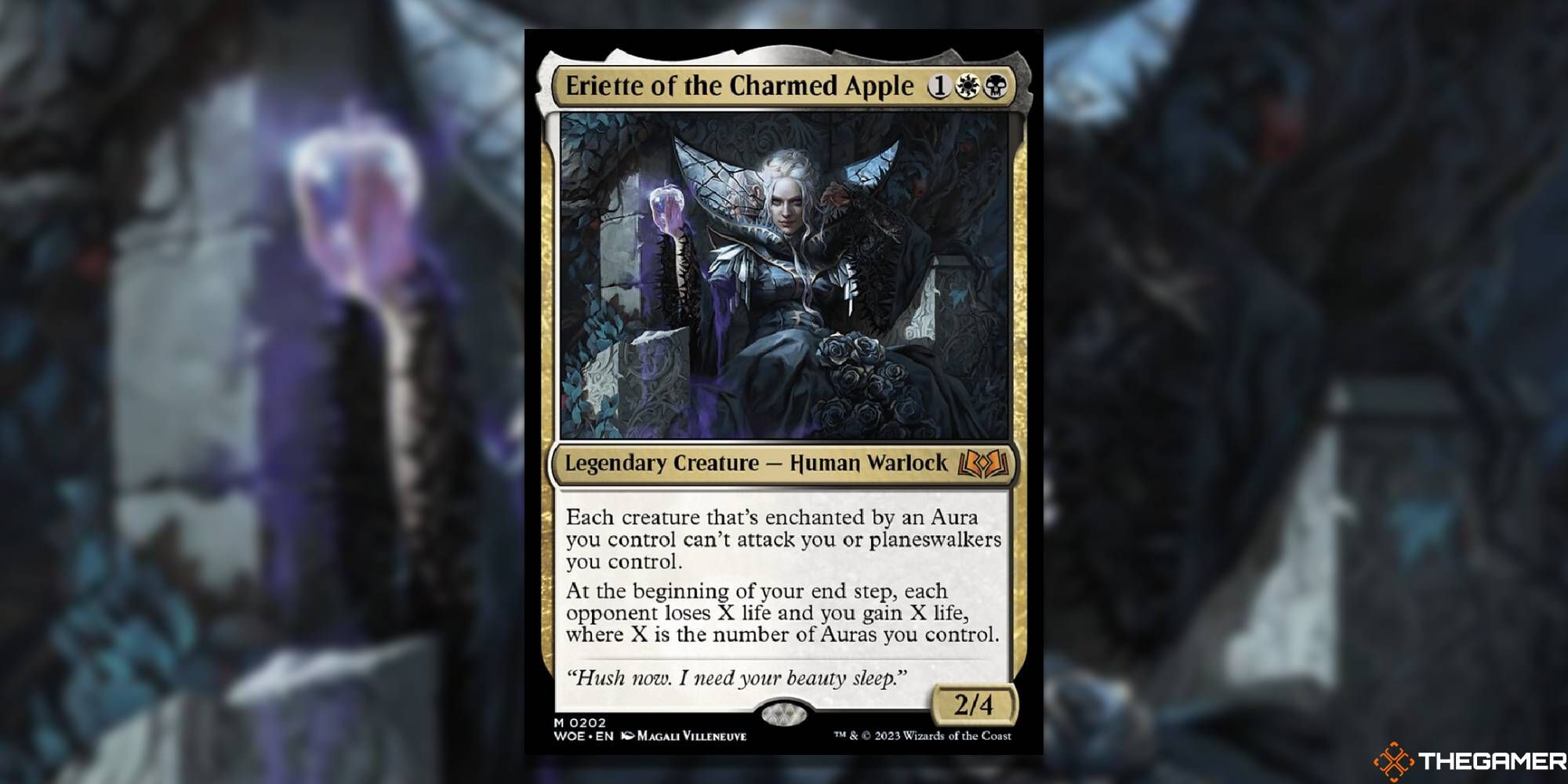 MTG Eriette Of The Charmed Apple card and art background