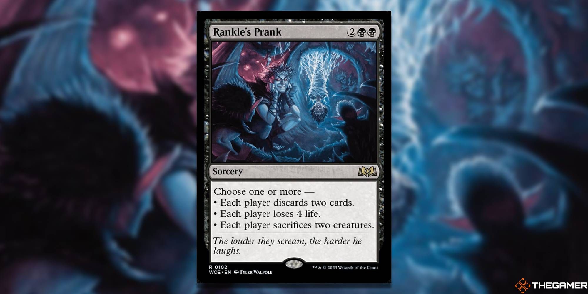 MTG Rankle's Prank card and art background