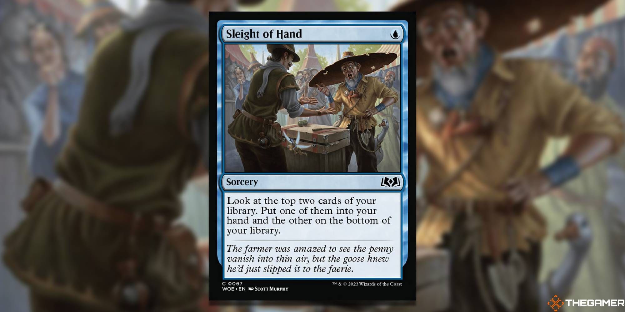 MTG Sleight Of Hand card and art background