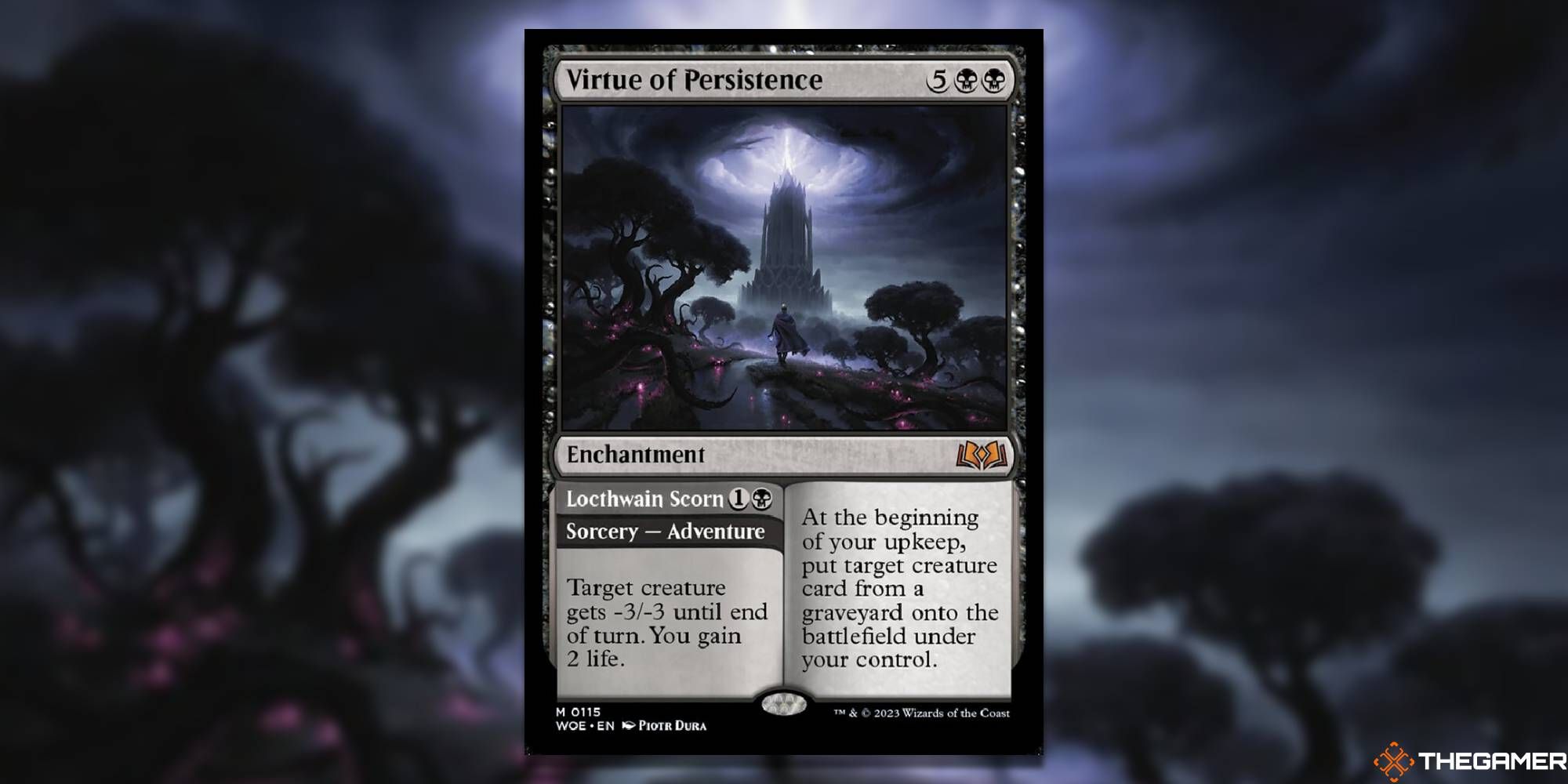 MTG Virtue Of Persistence card and art background