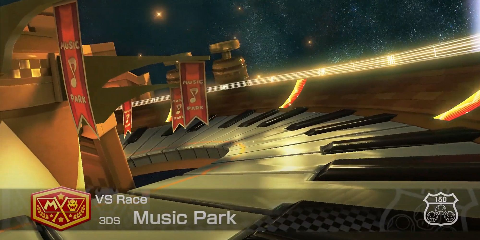 Mario Kart 8 Deluxe - Music Park - A Road Made Of Piano Keys