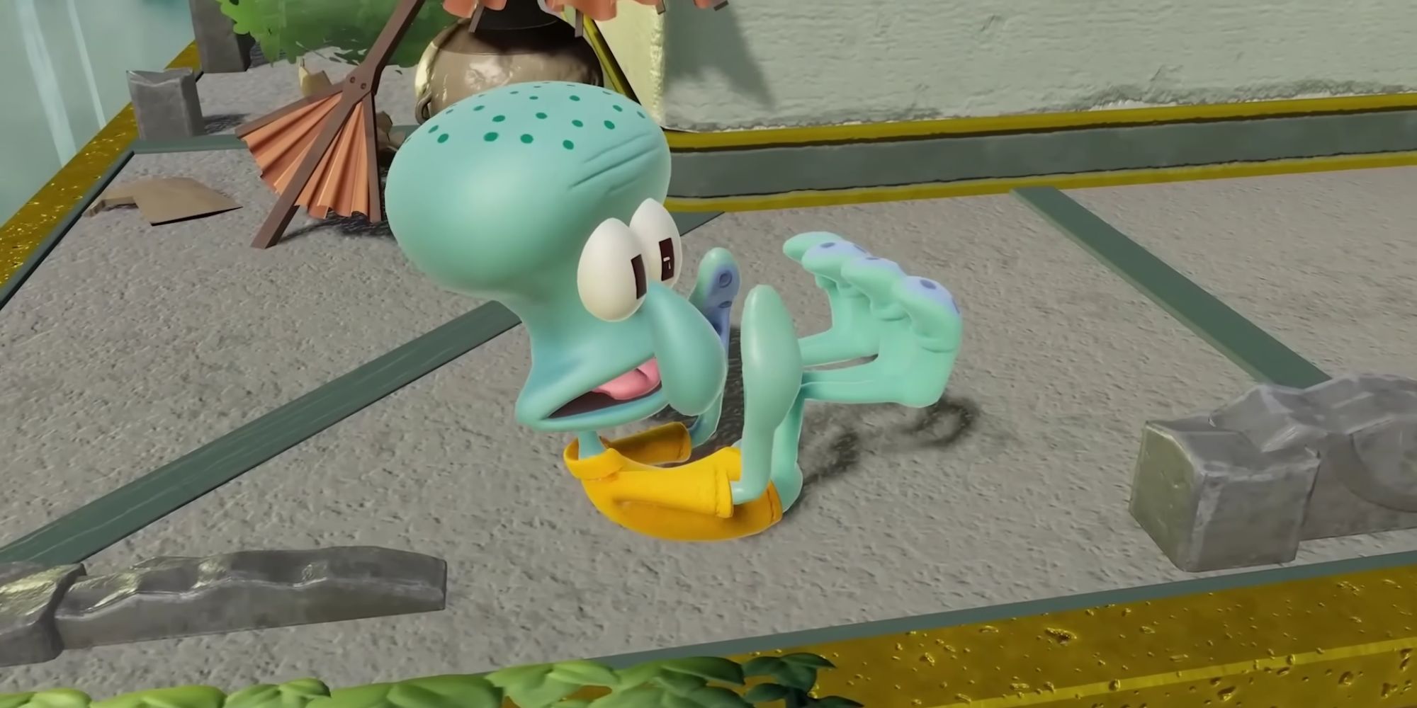 Squidward's taunt in Nickelodeon All-Star Brawl 2.