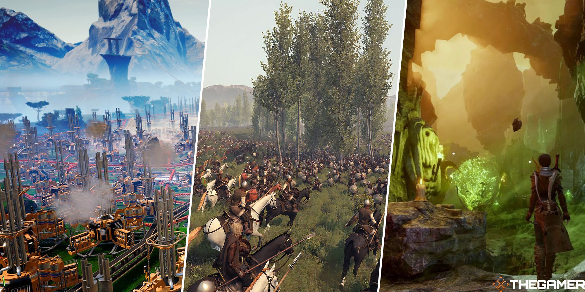 satisfactory, mount and blade 2 bannerlord, and dragon age inquisition split
