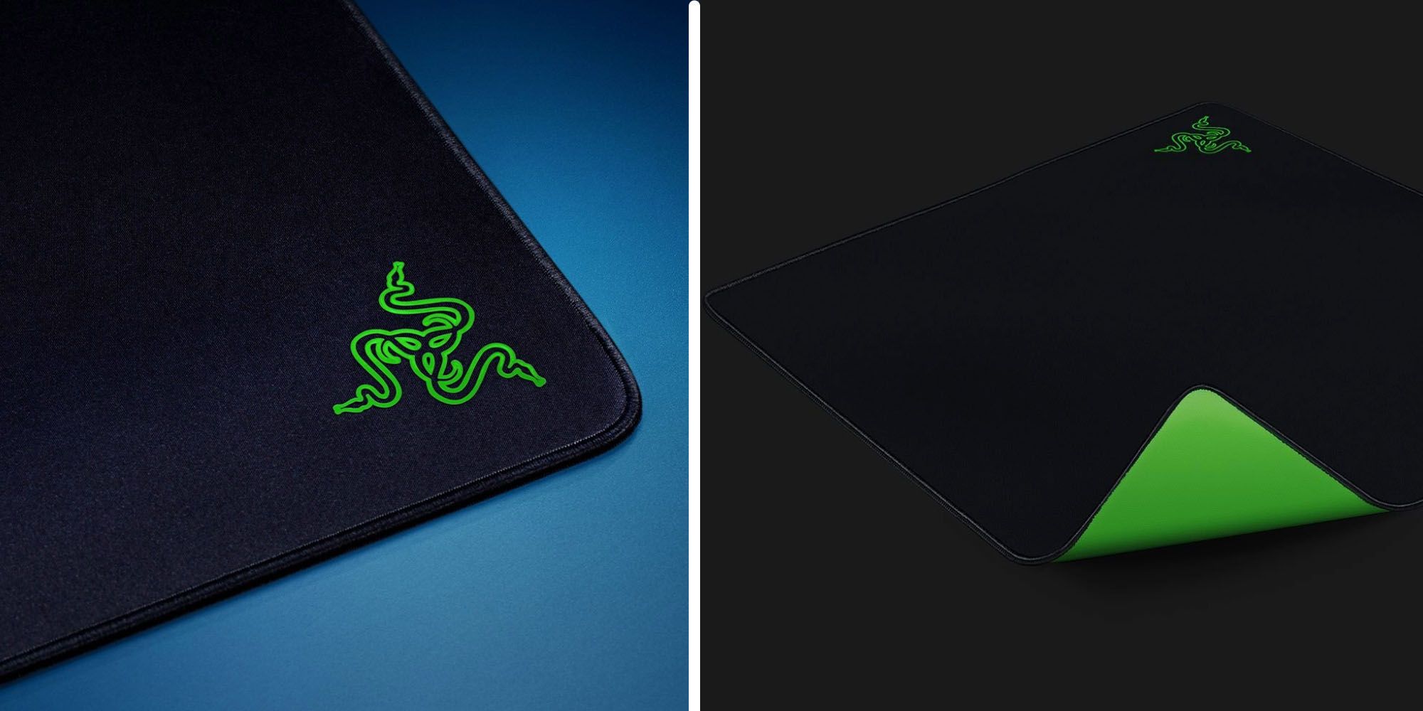 A black mouse pad with the serpent 