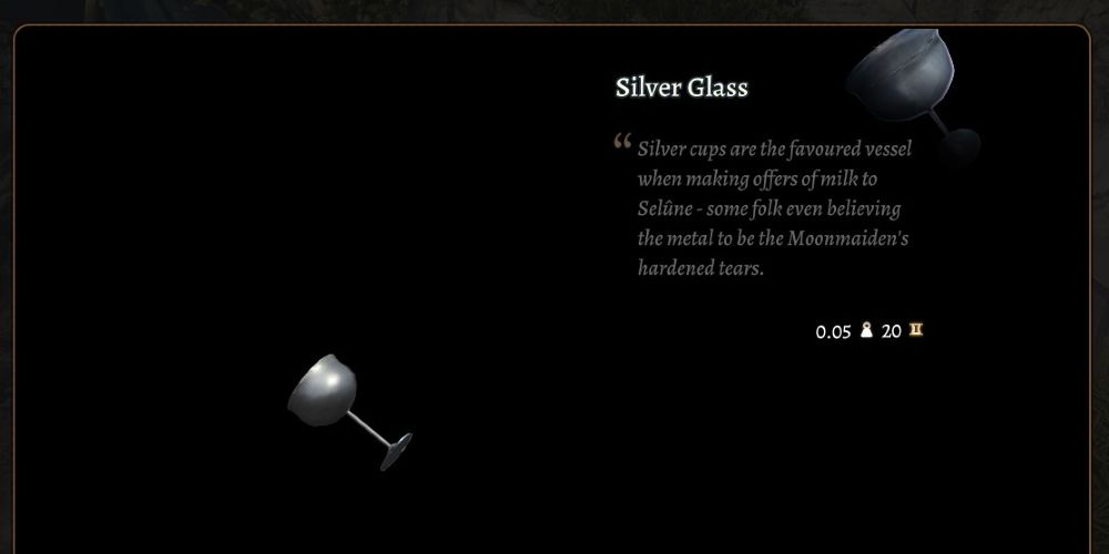 Silver Glass Baldur's Gate 3