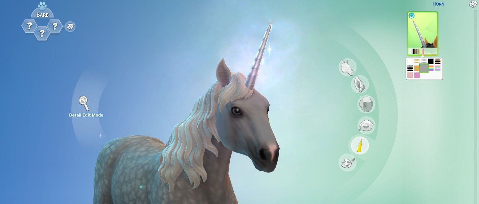 sims 4 create a sim unicorn horn cas