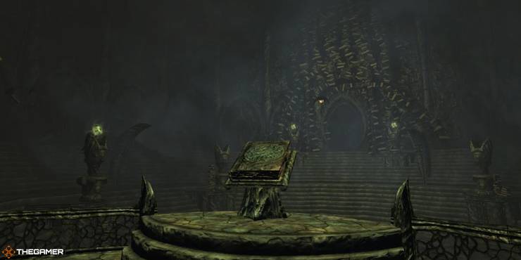 skyrim-undeath-mod-promo-image-of-dungeon-and-book-on-pedastal.jpg (740×370)